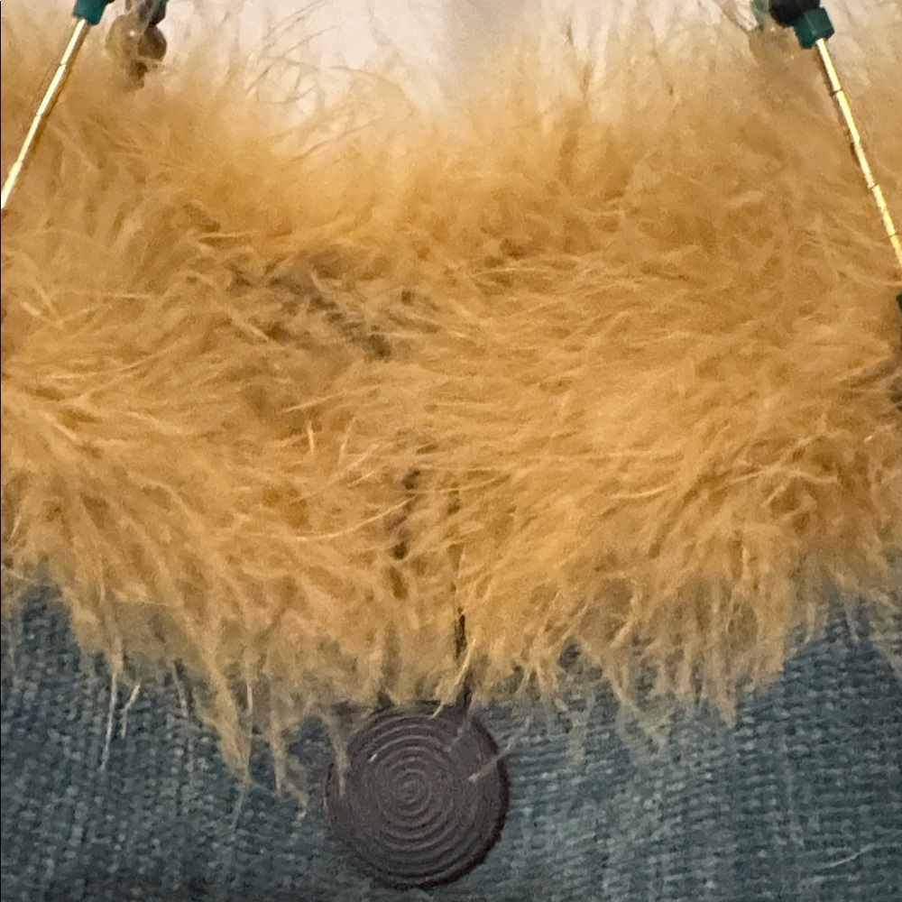HONEY BEE. PURSE Elegant Teal and Mustard Handbag - Picture 3 of 14